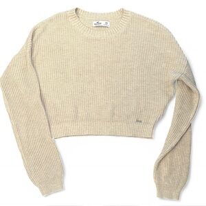 Hollister Light Beige Crew Neck Sweater